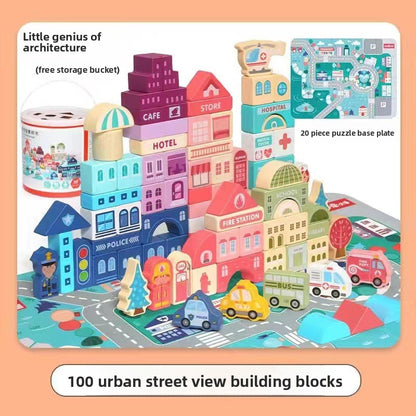 wooden building blocks