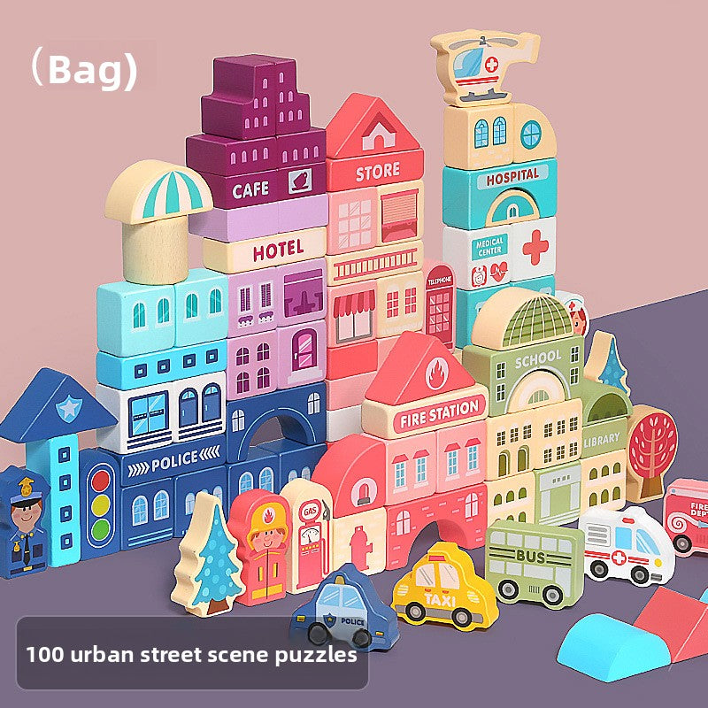 wooden building blocks