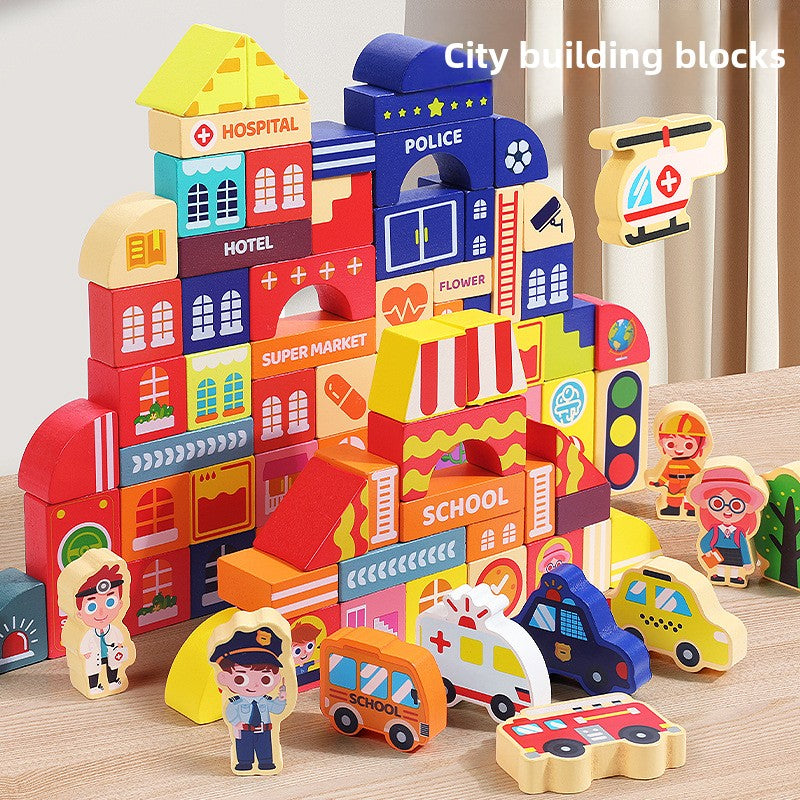 wooden building blocks