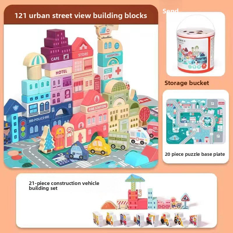 wooden building blocks
