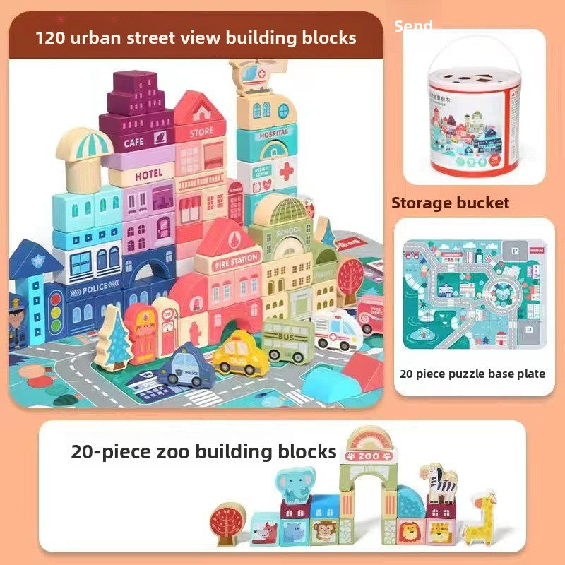 wooden building blocks