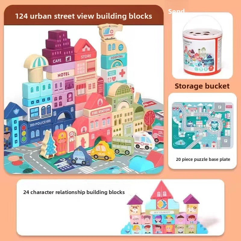 wooden building blocks
