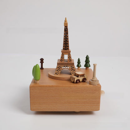 Wooden Carousel Music Box with Ballet Dancer