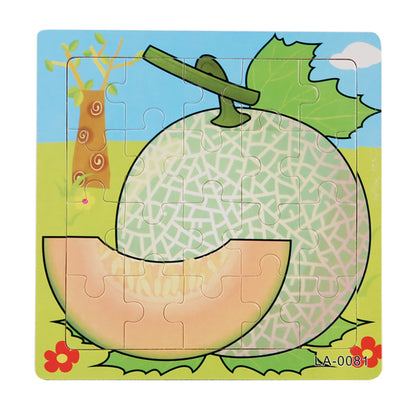 Wooden Cartoon Puzzle Educational Toys