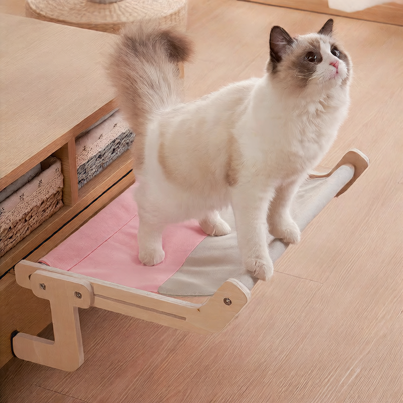 Wooden cat hammock