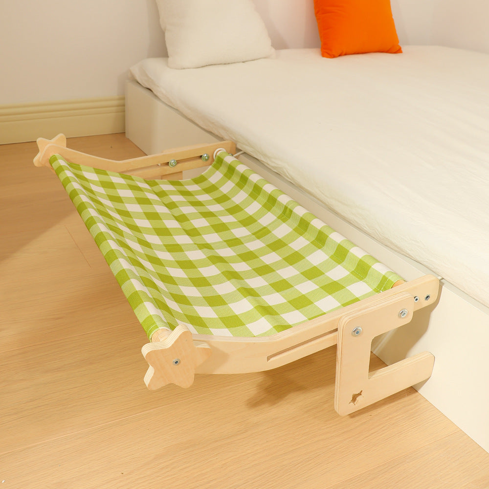 Wooden Cat Hanging Bed for Window or Bedside