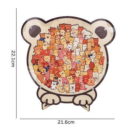 Wooden Cat Shape Puzzle with Frame