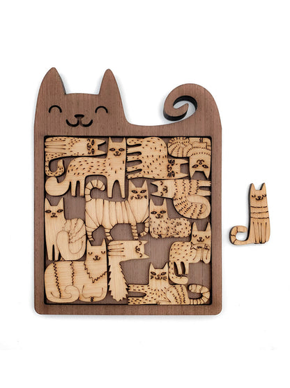 Wooden Cat Shaped Puzzle