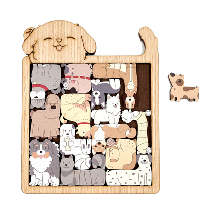 Wooden Cat Shaped Puzzle
