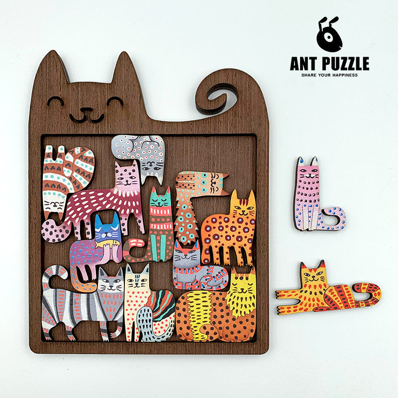 Wooden Cat Shaped Puzzle