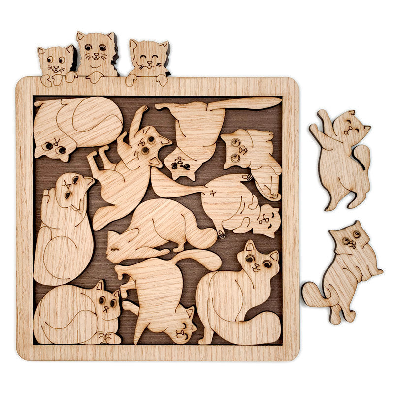Wooden Cat Shaped Puzzle