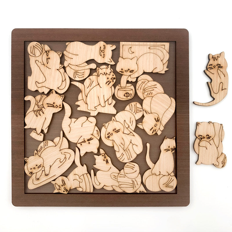 Wooden Cat Shaped Puzzle