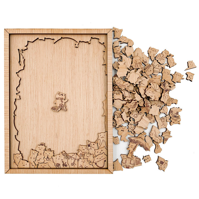 Wooden Cat Shaped Puzzle