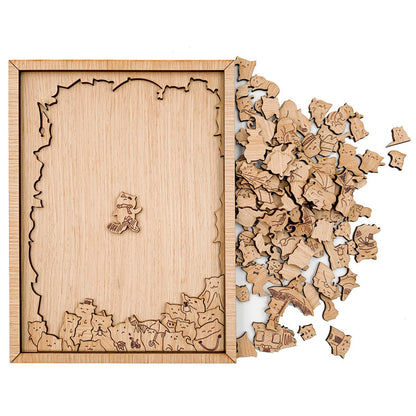 Wooden Cat Shaped Puzzle