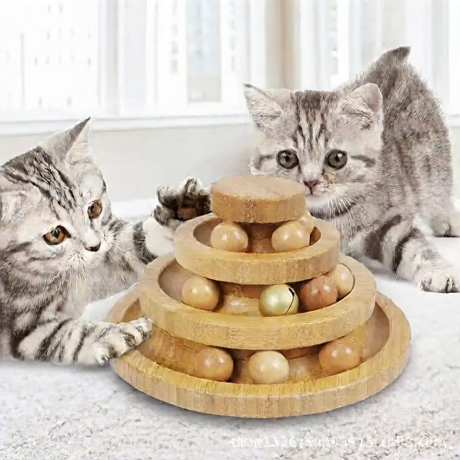 wooden cat toy