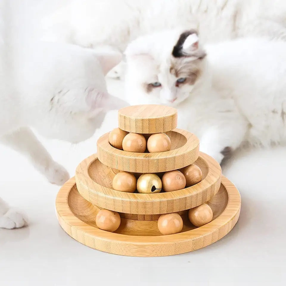 wooden cat toy