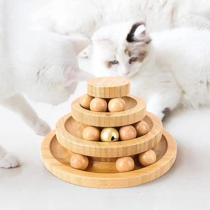 wooden cat toy