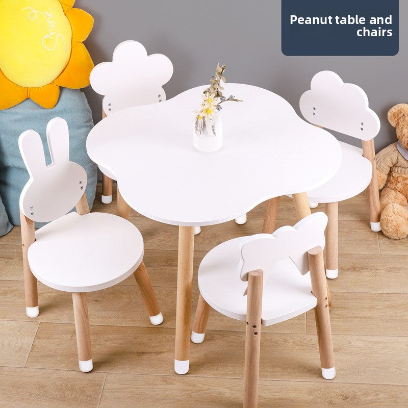 Wooden Children Learning Table and Chair Set