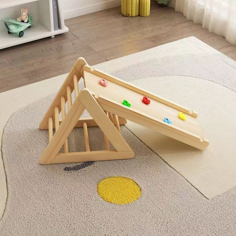 wooden climbing frame