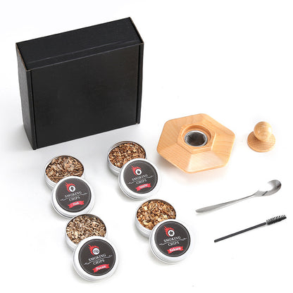 Wooden cocktail smoking device