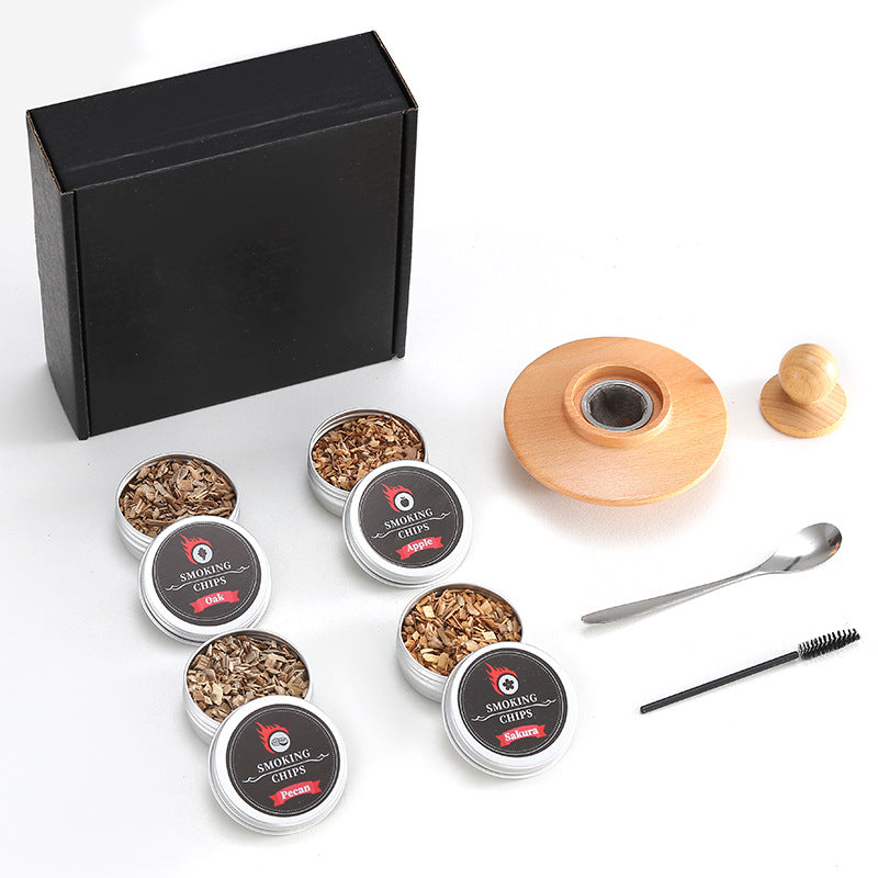 Wooden cocktail smoking device