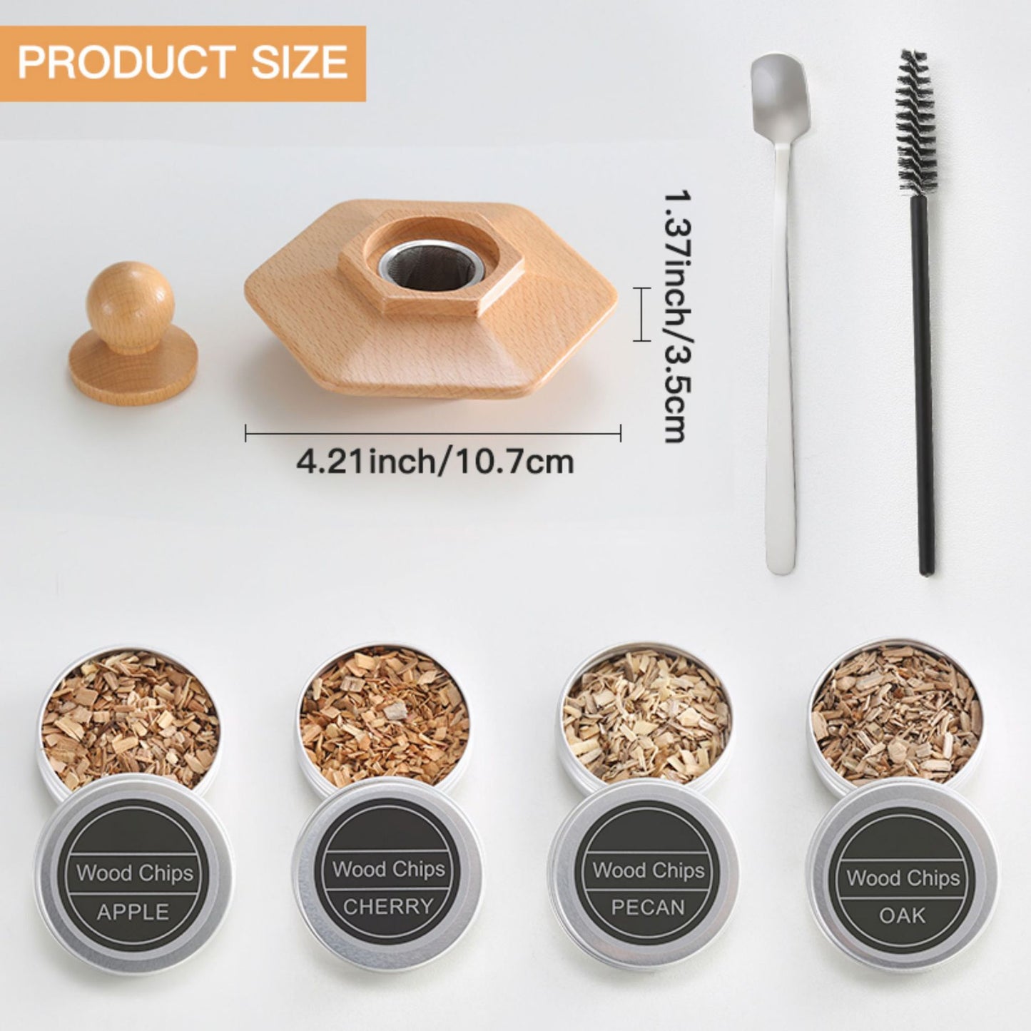 Wooden cocktail smoking device