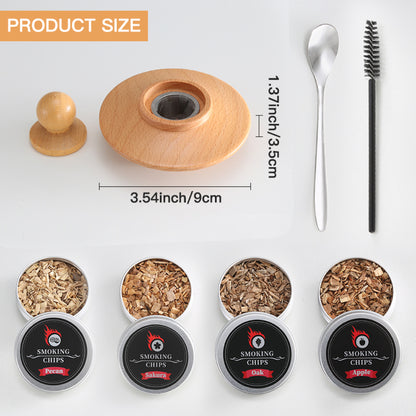 Wooden cocktail smoking device