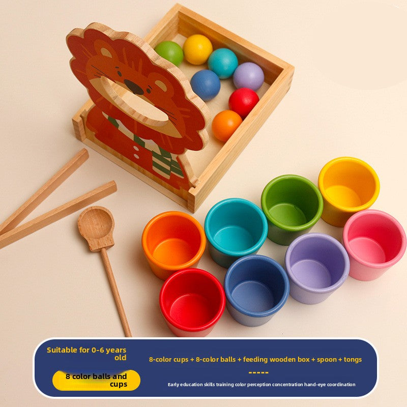 Wooden Color Matching Feeding Toy Set