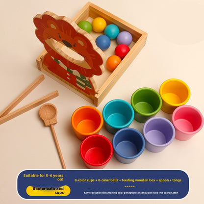 Wooden Color Matching Feeding Toy Set