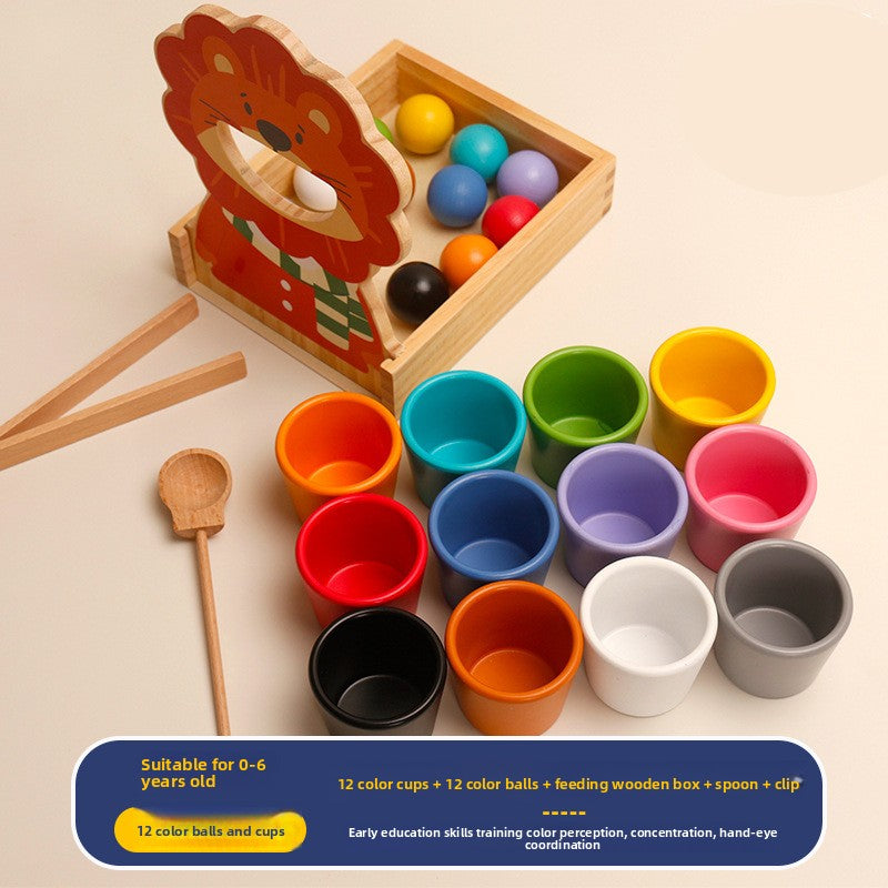 Wooden Color Matching Feeding Toy Set