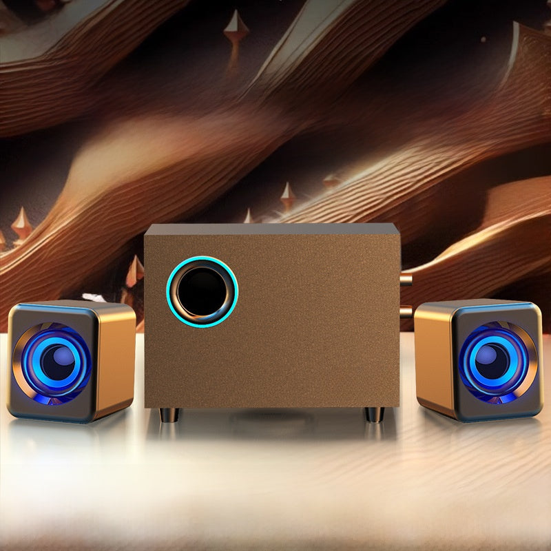 Wooden computer speakers