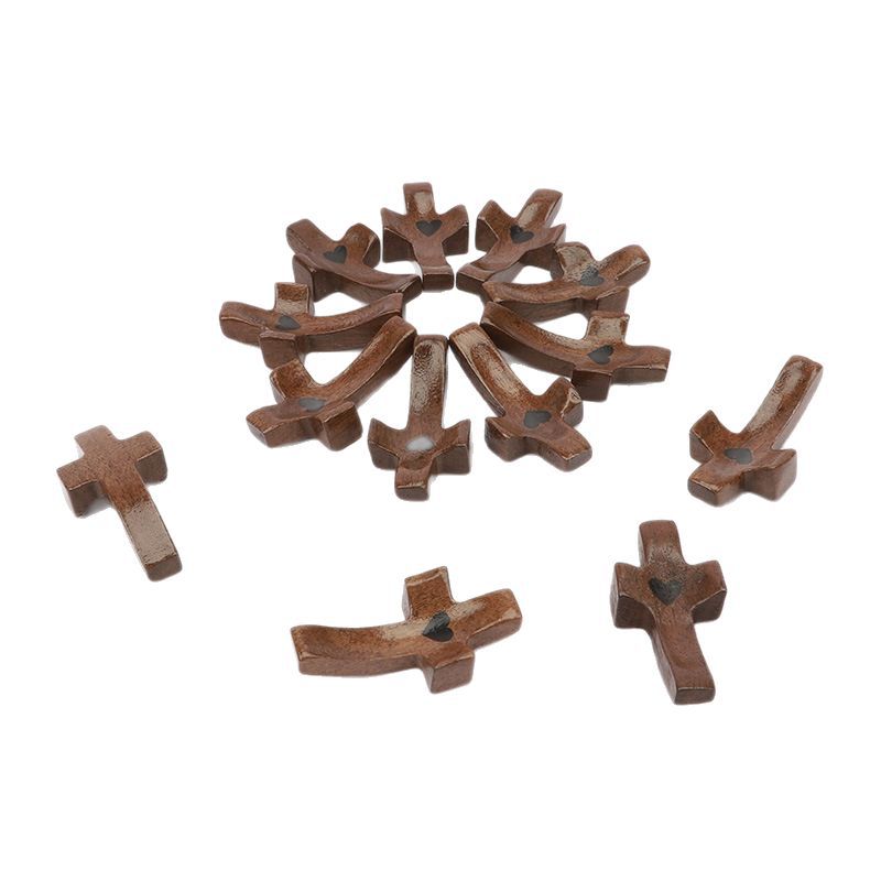 Wooden Cross Keychain Pendant