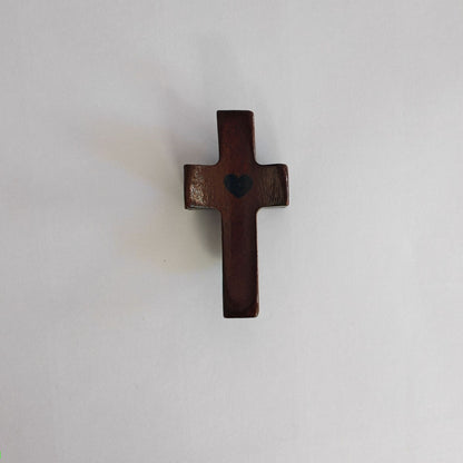 Wooden Cross Keychain Pendant