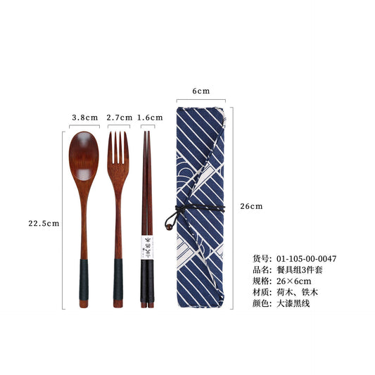 wooden cutlery set