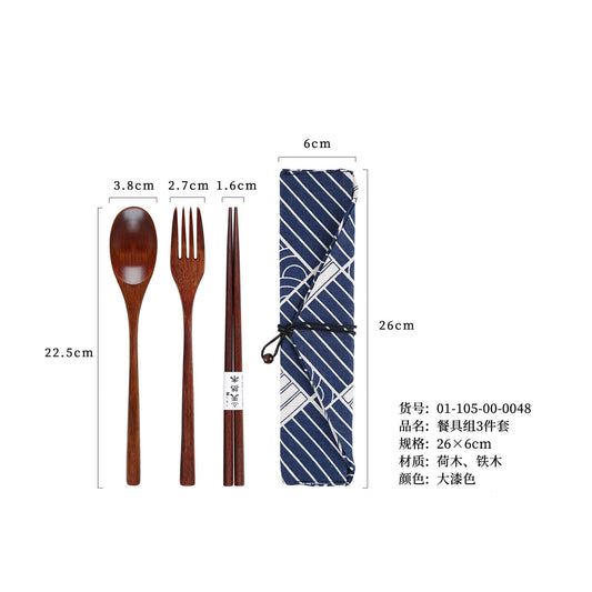 wooden cutlery set