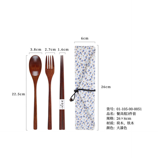 wooden cutlery set