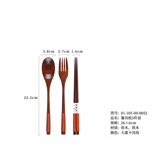 wooden cutlery set