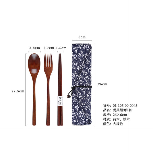 wooden cutlery set