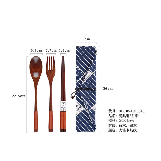 wooden cutlery set