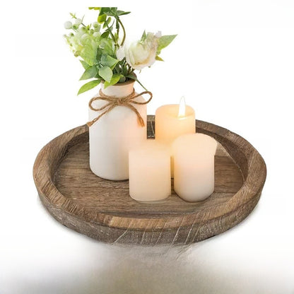 Wooden Decorative Tray Farmhouse Retro Storage Tray