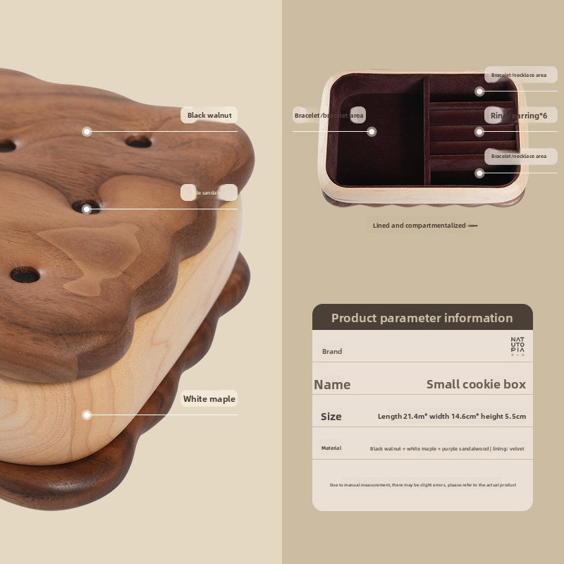 Wooden Desktop Storage Box with Lid