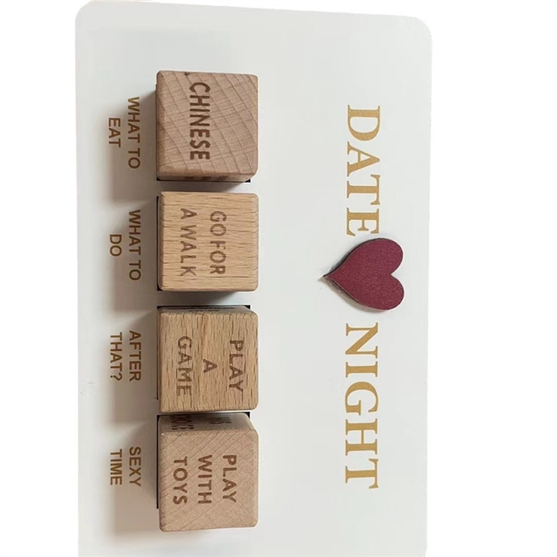 Wooden dice Valentine's Day gift