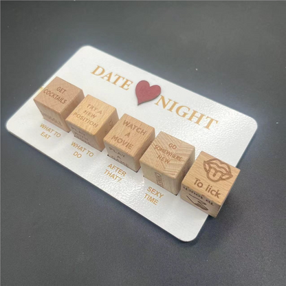 Wooden dice Valentine's Day gift