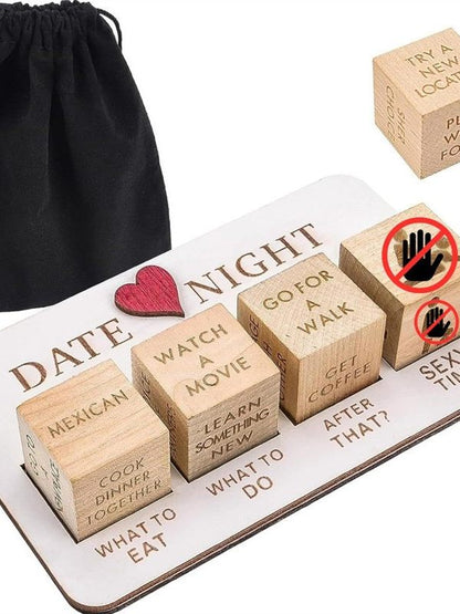 Wooden dice Valentine's Day gift