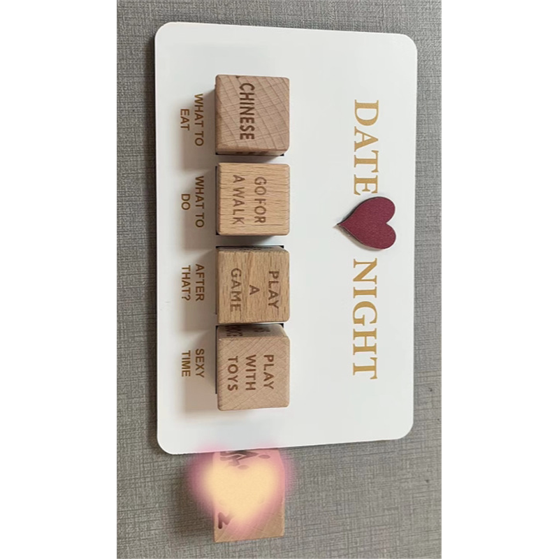 Wooden dice Valentine's Day gift