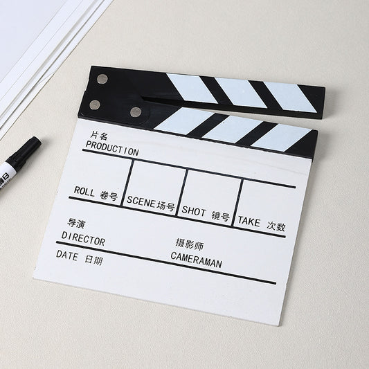 Wooden Director's Clapperboard Film Slate Studio Decor