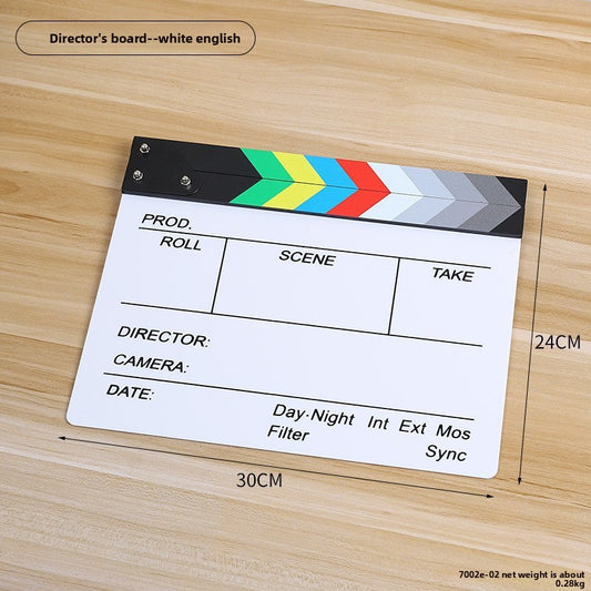 Wooden Director's Clapperboard Film Slate Studio Decor