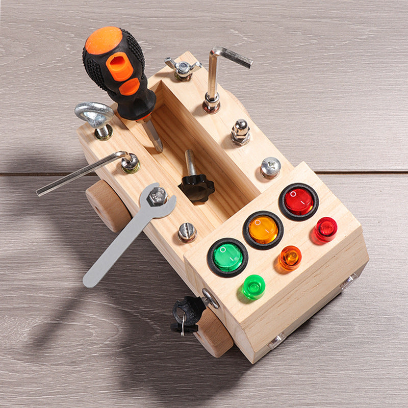 Wooden DIY Nut Car Assembly Educational Toy