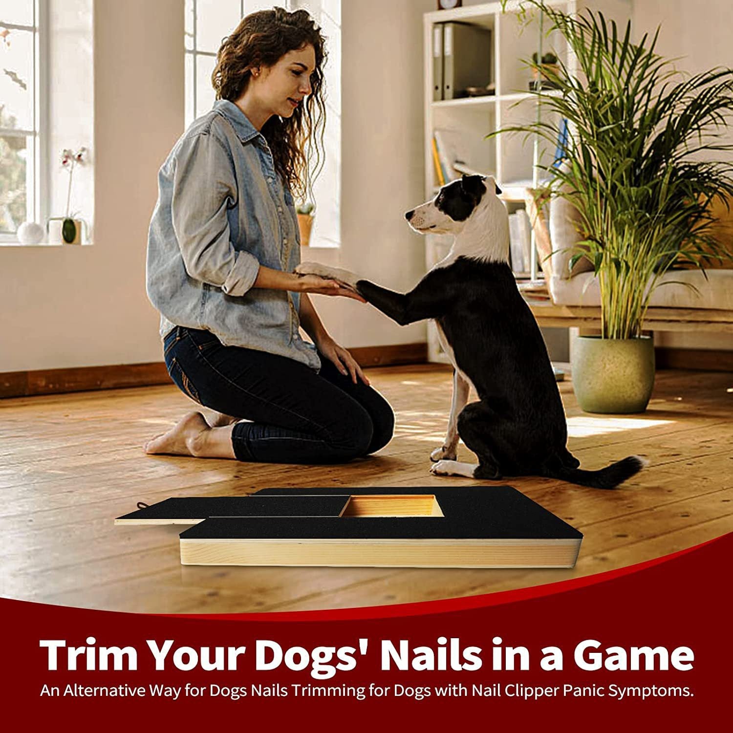Wooden Dog Nail Clipper with Retractable Scraper