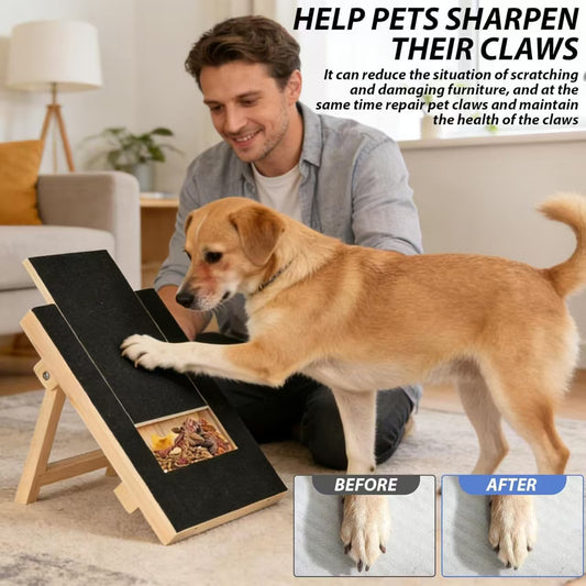 Wooden dog scratching board